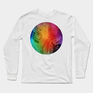 Circular Multicolor Marble Long Sleeve T-Shirt